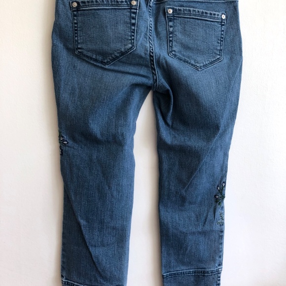 J. Jill Authentic Fit Cropped Embroidered Jeans 2P - Picture 6 of 11